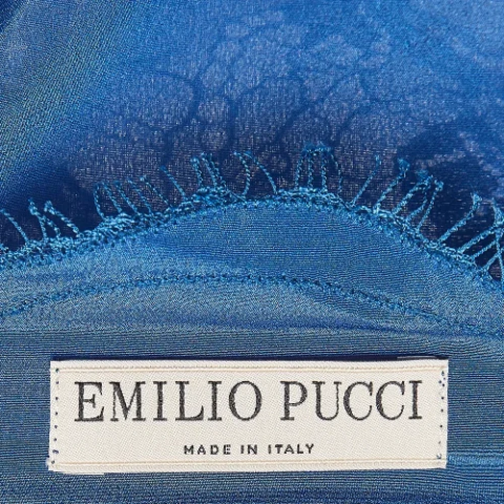 Emilio Pucci Pre-owned Lace tops Blue Dames