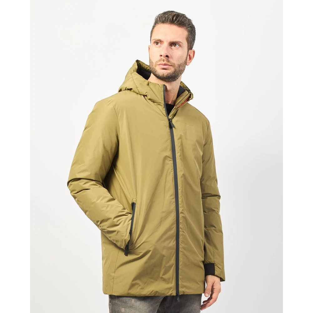 Suns Groene hoodie met ritssluiting zakken Green Heren