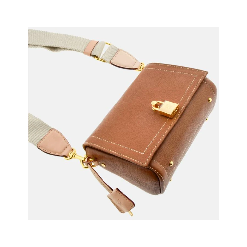Carolina Herrera Vergrendelde Mini Crossbody Tas Brown Dames
