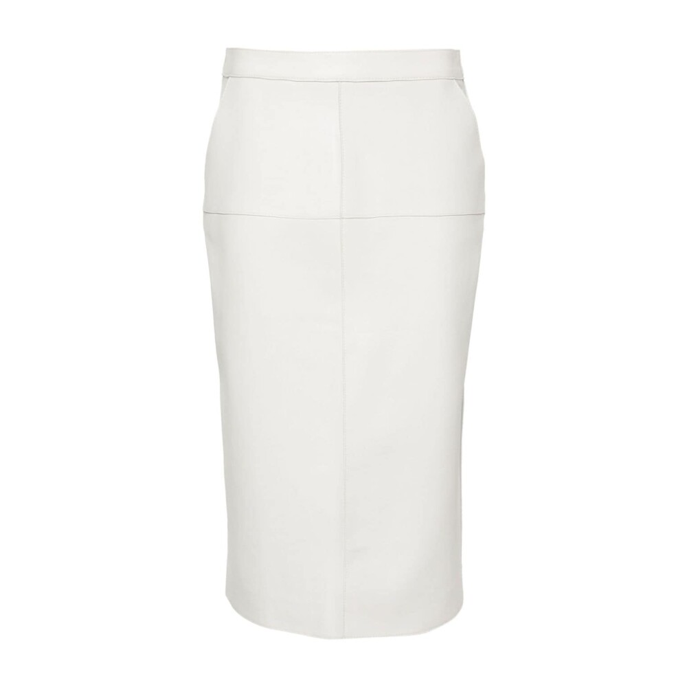 Witte leren rok hot sale