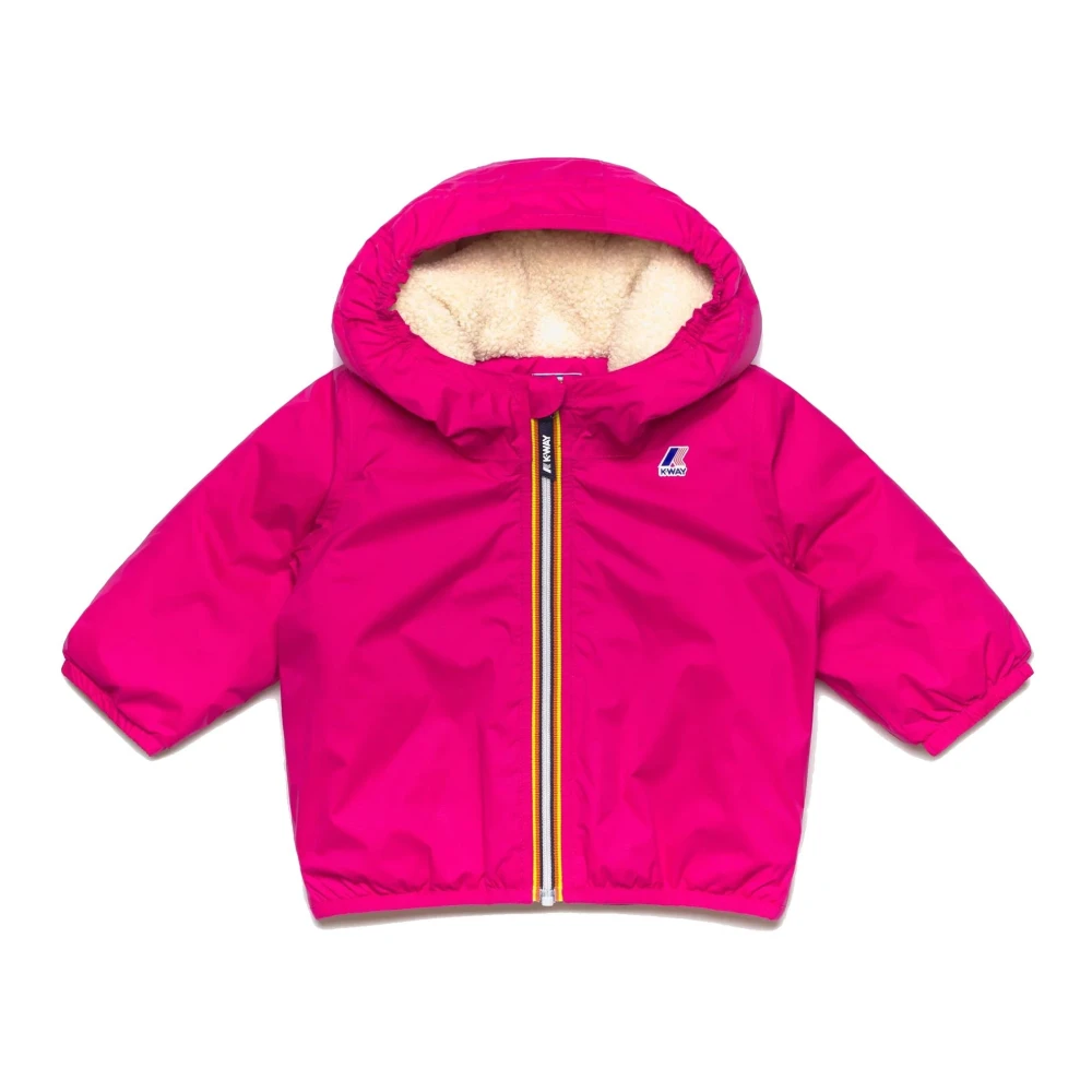 K-way Waterdichte Jas voor Kinderen met Fleece Voering Red Unisex