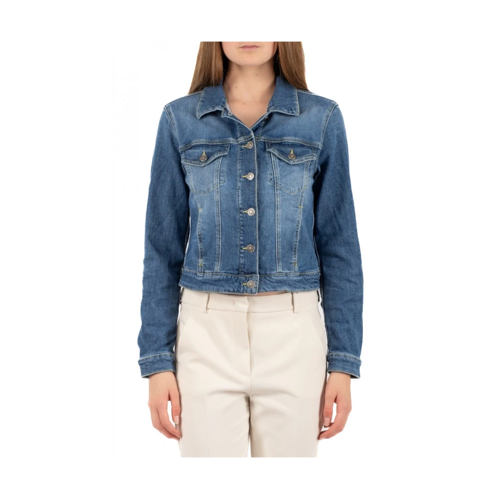 Dondup Stijlvolle Blouson Jas Blue Dames