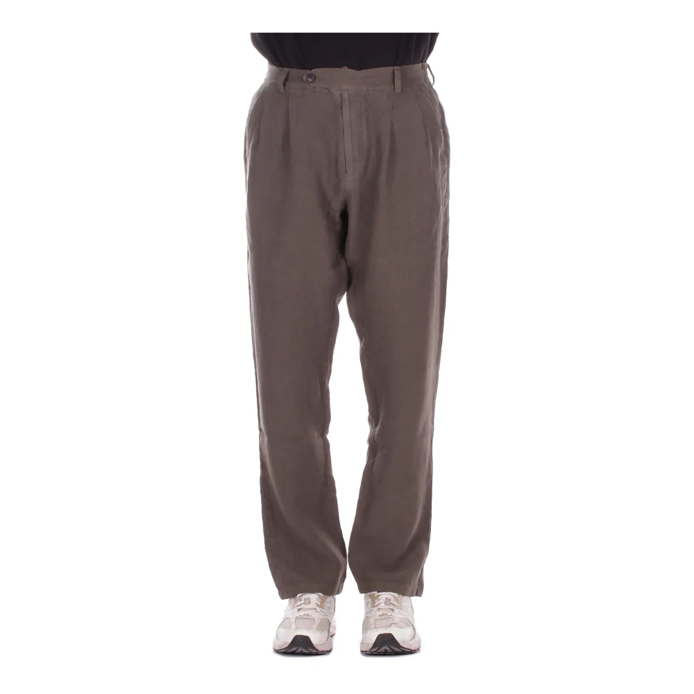 Mc2 Saint Barth Men's Brown Havier Trousers - Wide Trousers - S - Trousers