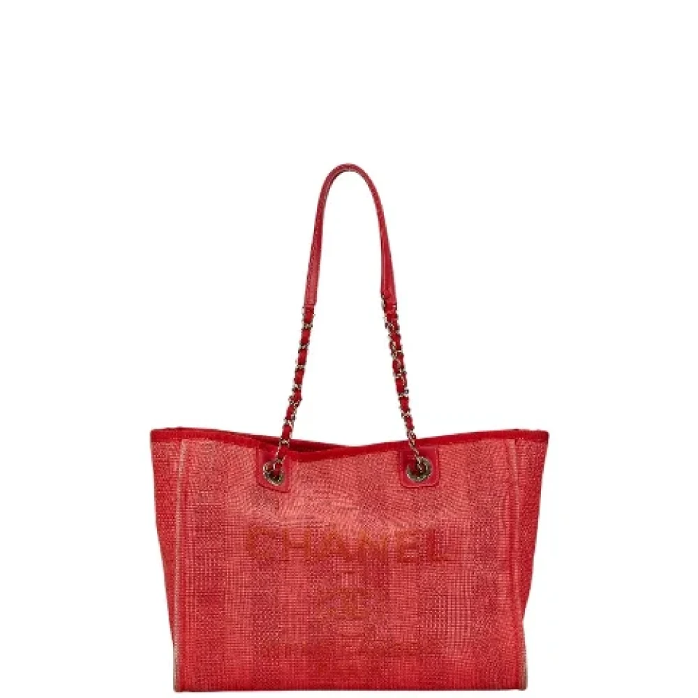 Chanel Vintage Pre-owned Canvas chanel-bags Red Dames