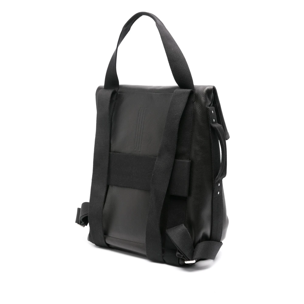 Rick Owens Leren Casual Cargo Rugzak Black Dames