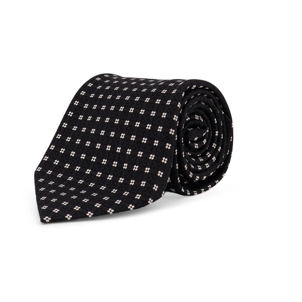 Tom Ford Men's Black Micro-Pattern Silk Tie