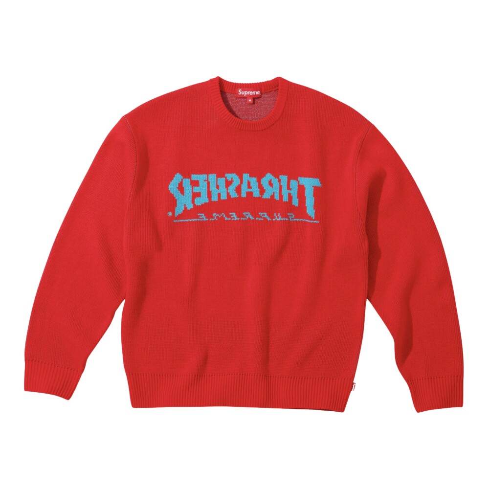 Edition Limitee Pull Rouge Thrasher Supreme Homme Miinto