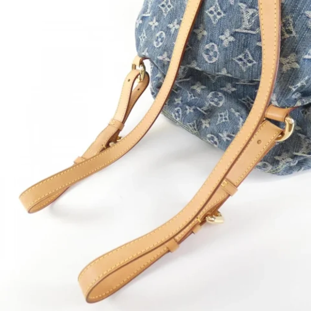 Louis Vuitton Vintage Pre-owned Denim backpacks Blue Dames