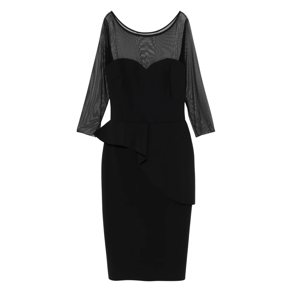 Chiara Boni Illusion Bis Stretch Jersey Jurk Black Dames