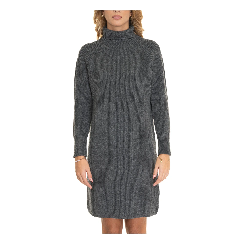 Max Mara Studio Elegante Zwarte Jurk voor Vrouwen Gray Dames
