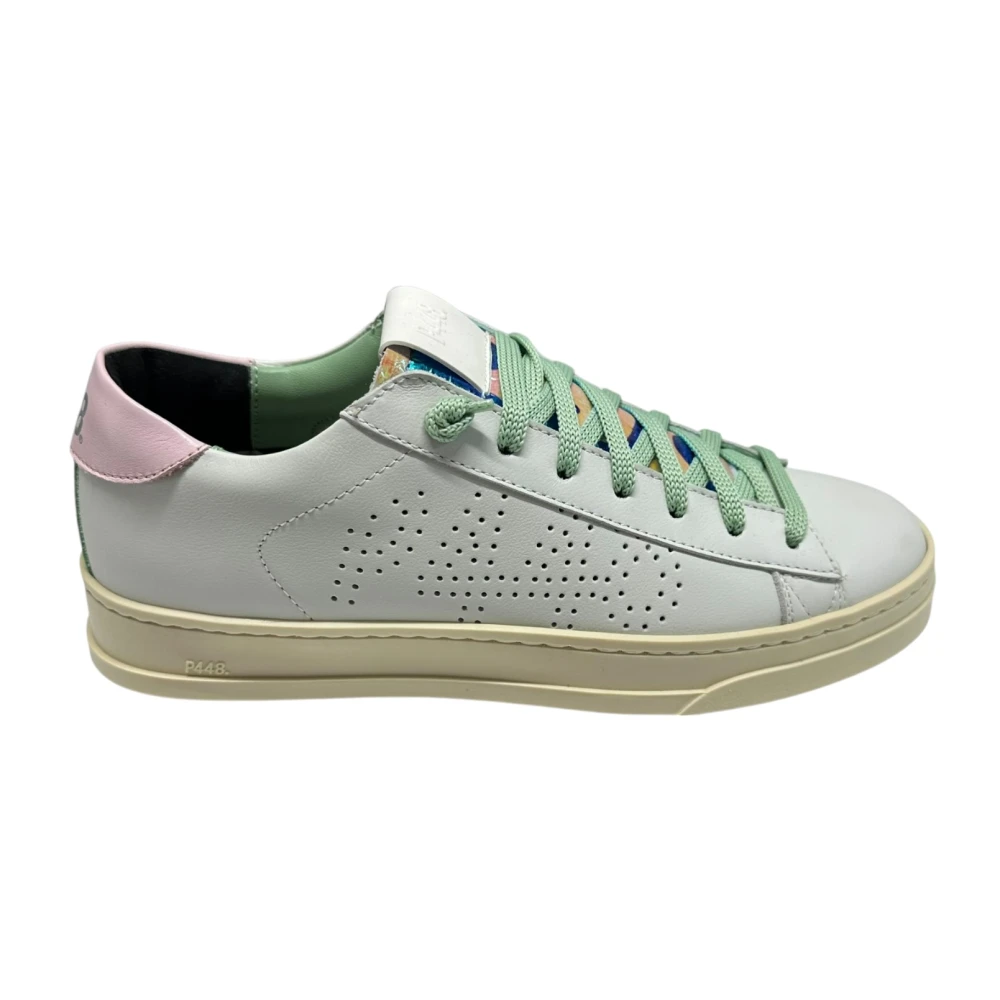 P448 Leren sneaker met rubberen zool White Dames