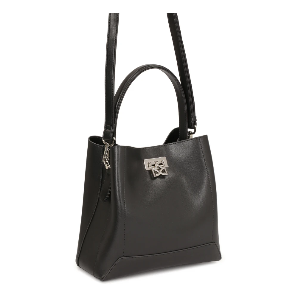 Kazar Zwarte leren handtas met handvat Black Dames