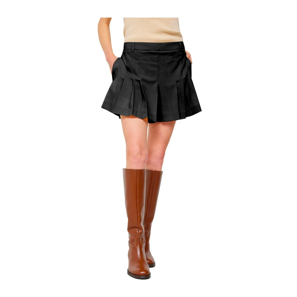 Semicouture Zwarte Shorts Black Dames