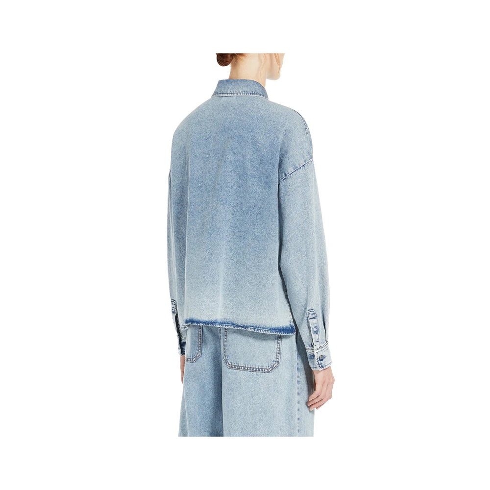 Max Mara Weekend Blauwe Weekend Blouse Chic Casual Elegant Blue Dames