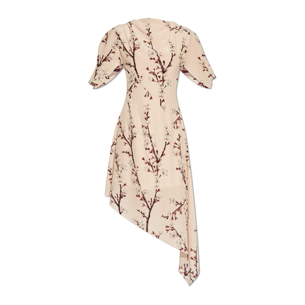 Alexander mcqueen Asymmetrische zijden jurk Multicolor Dames