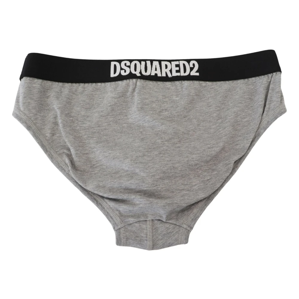 Dsquared2 Grijze Katoenen Stretch Briefs Gray Heren