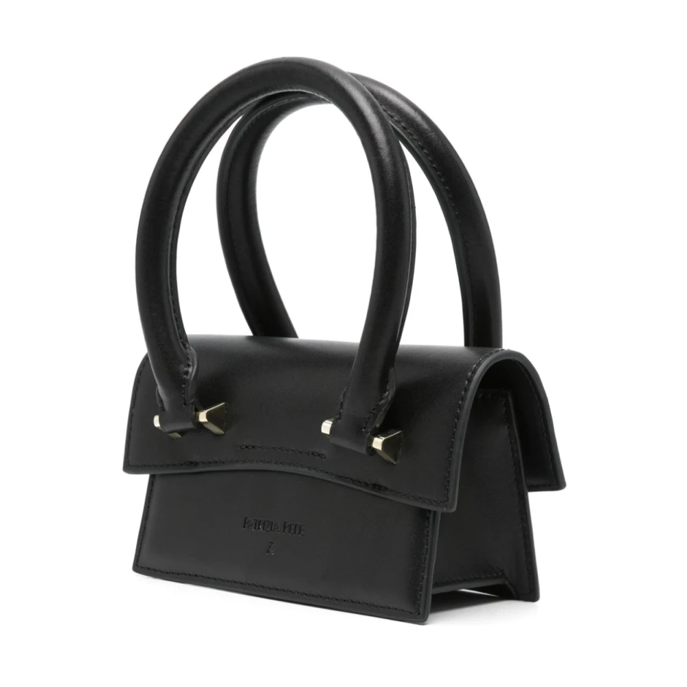 PATRIZIA PEPE Zwarte leren tas met Fly Motif Black Dames