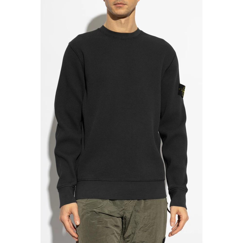 Stone Island Sweatshirt met logo Blue Heren