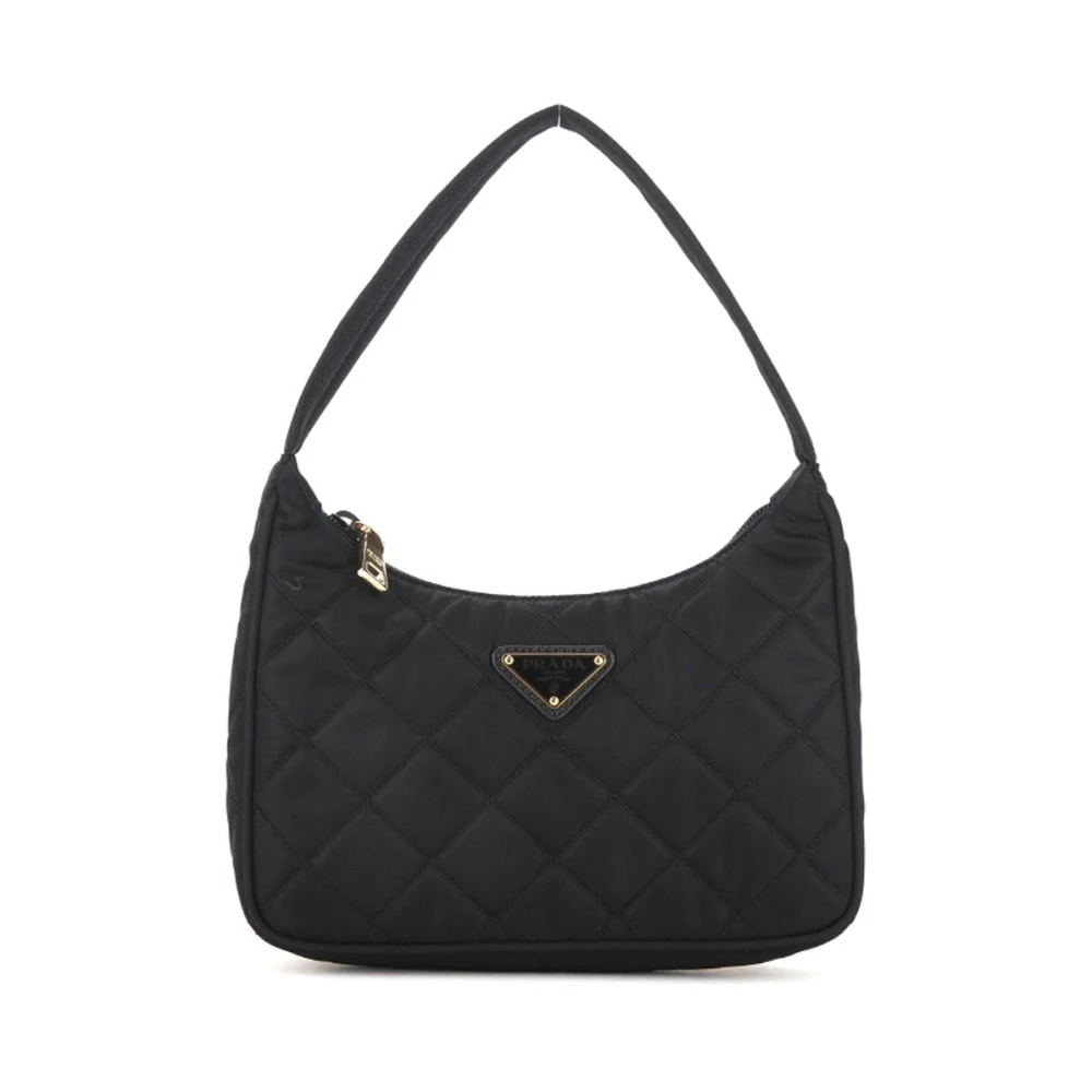 Prada Women's Black Re-Nylon Quilted Shoulder Bag - Shoulder Bags - One Size - Bags