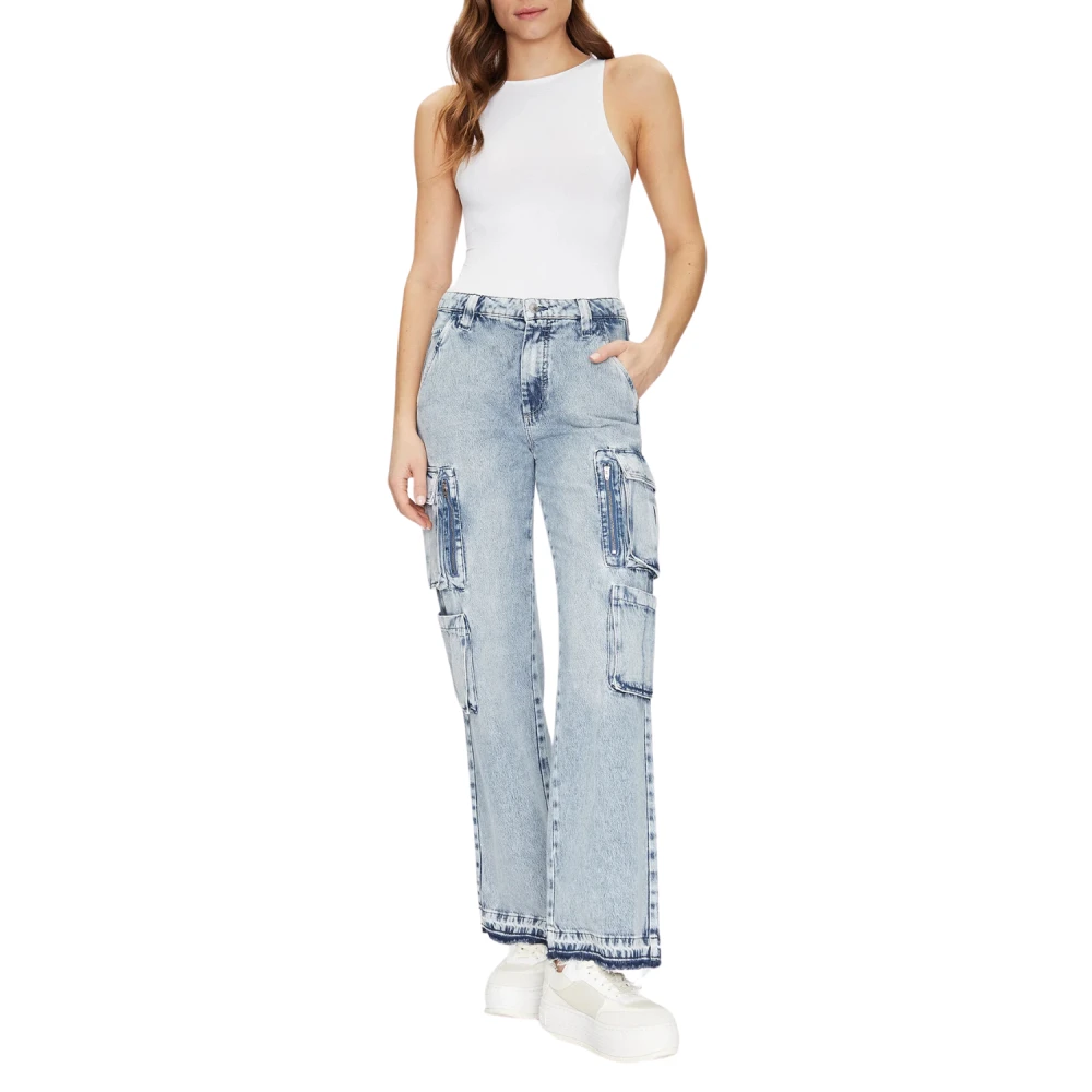 Guess Cargo Soulful Denim Jeans Blue Dames