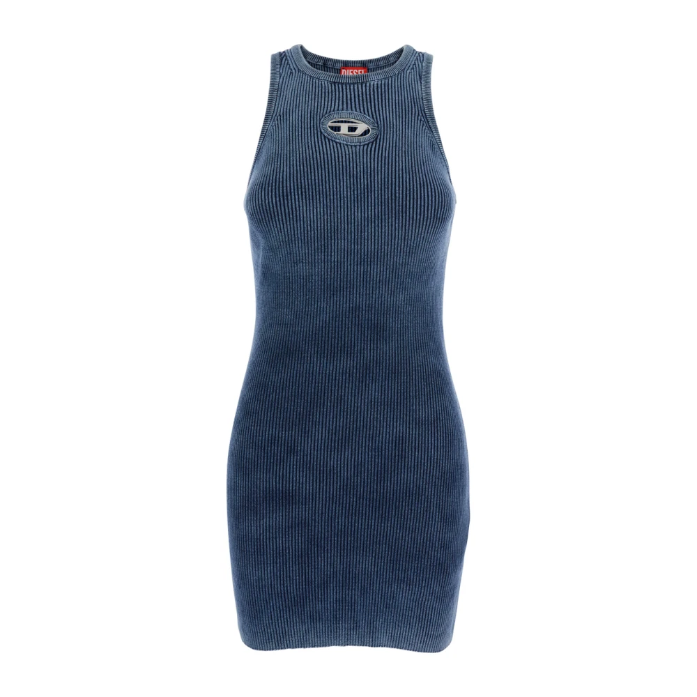 Diesel Women's Blue Crewneck Sleeveless Dress - Short Dresses - S - Dresses