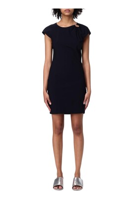 black-short-sleeve-mini-dress