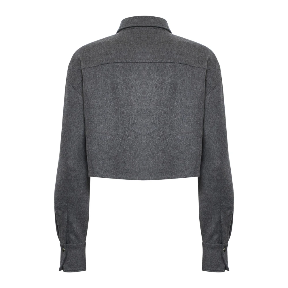 BRUNELLO CUCINELLI Grijze Shirts voor modebewuste vrouwen Gray Dames