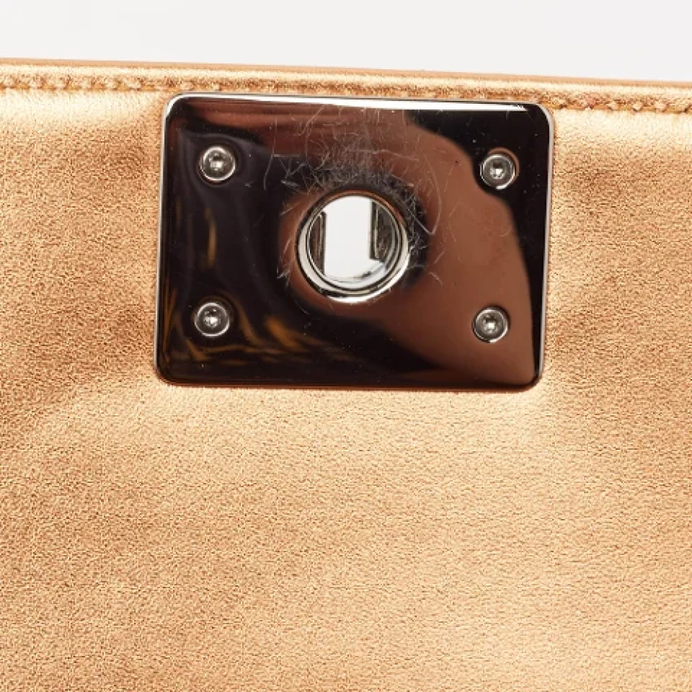 Chanel Vintage Pre-owned Leather chanel-bags Orange Dames