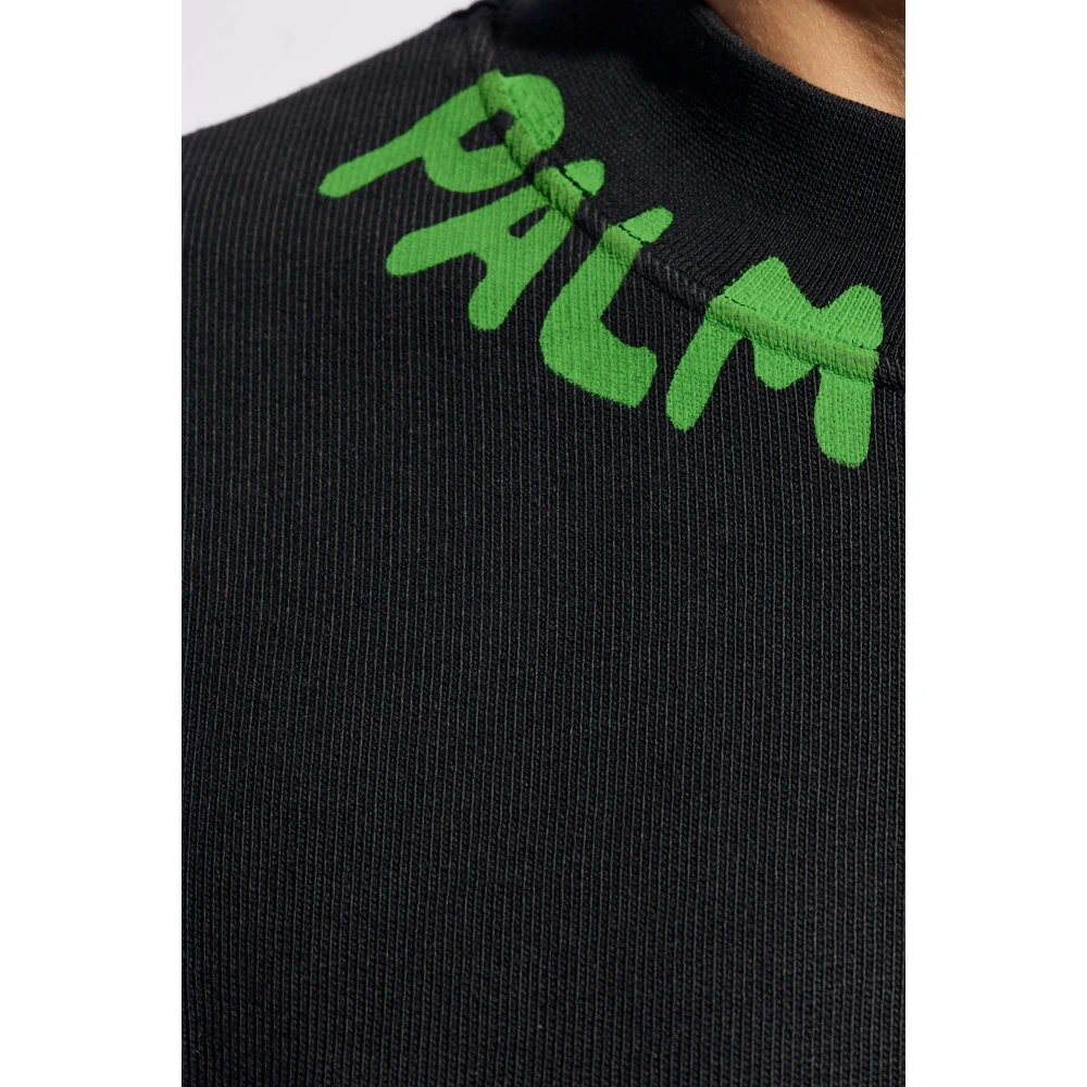 Palm Angels Logo-bedrukte sweatshirt Black Heren