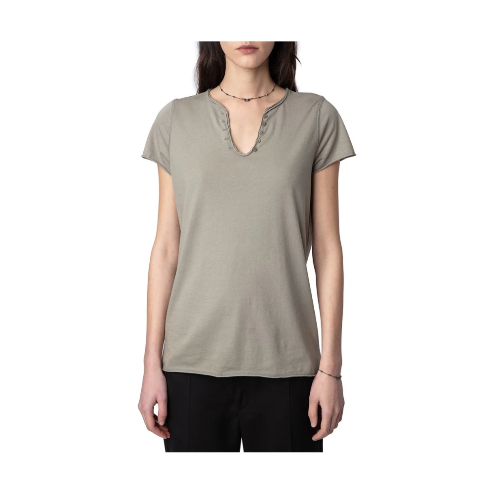 Zadig & Voltaire Stijlvol T-shirt voor vrouwen Gray Dames