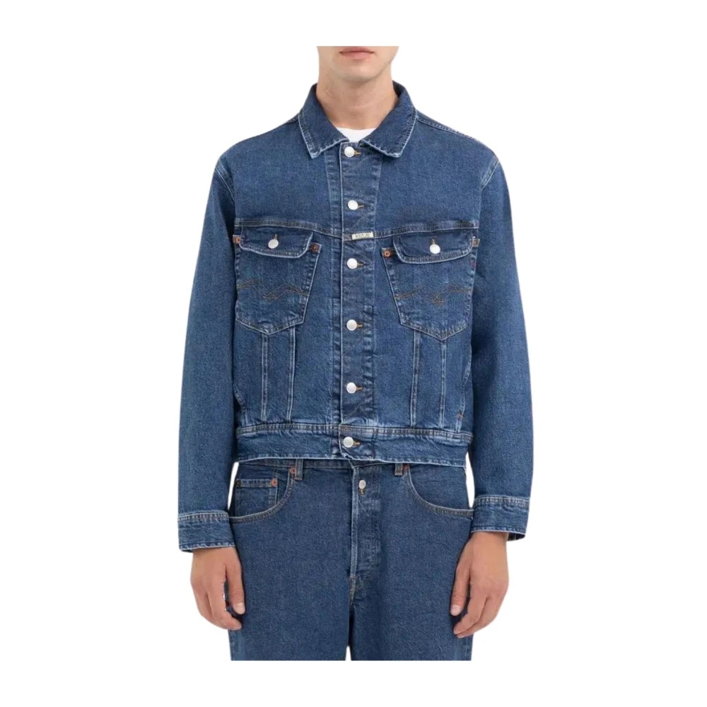 Replay Blauwe Stijlvolle Herenjas Blue Heren