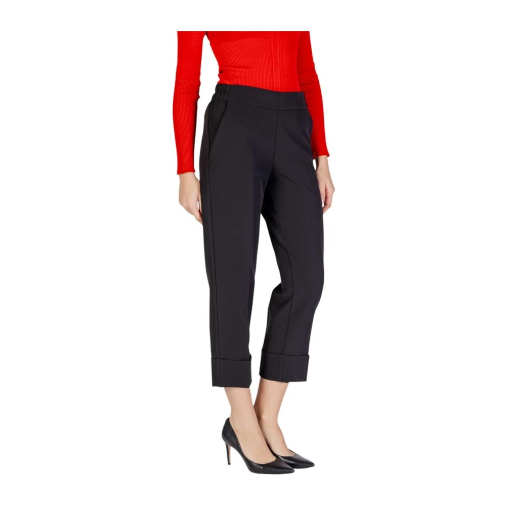 Sandro Ferrone Skinny Polyester Blend Broek Black Dames