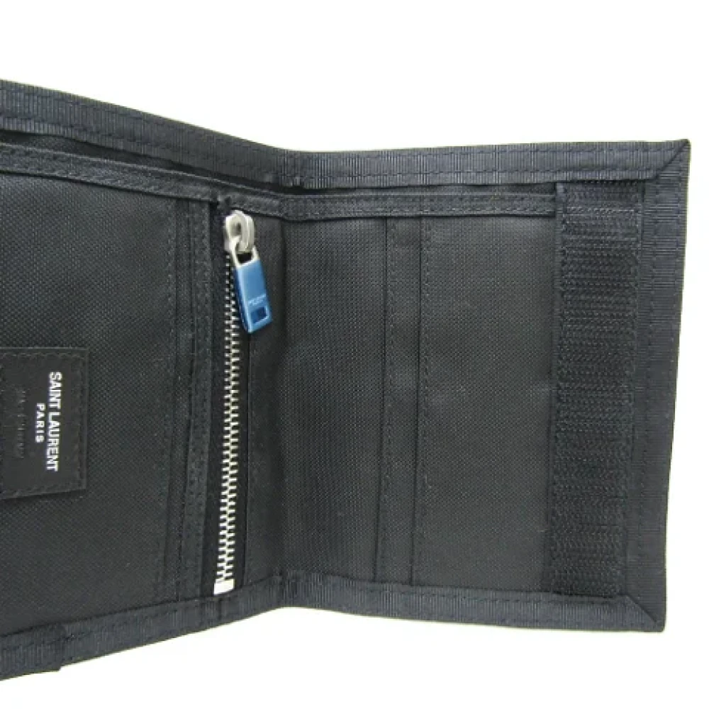 Yves Saint Laurent Vintage Pre-owned Nylon wallets Black Dames