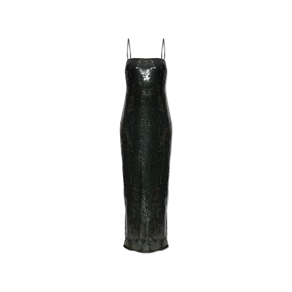 Rotate Birger Christensen Sequin Off-Shoulder Dress - Female - Gowns - Green - S - Dresses