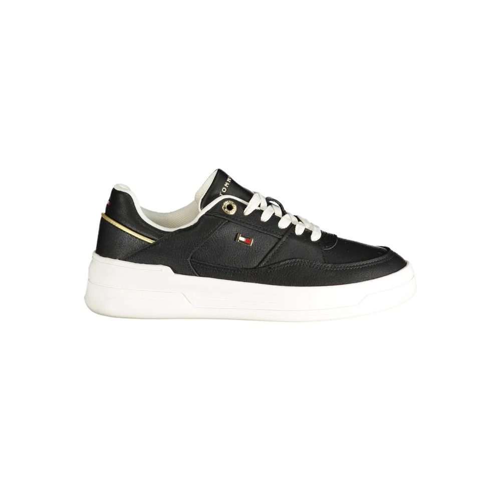 Tommy Hilfiger Women's Black Polyester Sneaker Size 4 Uk