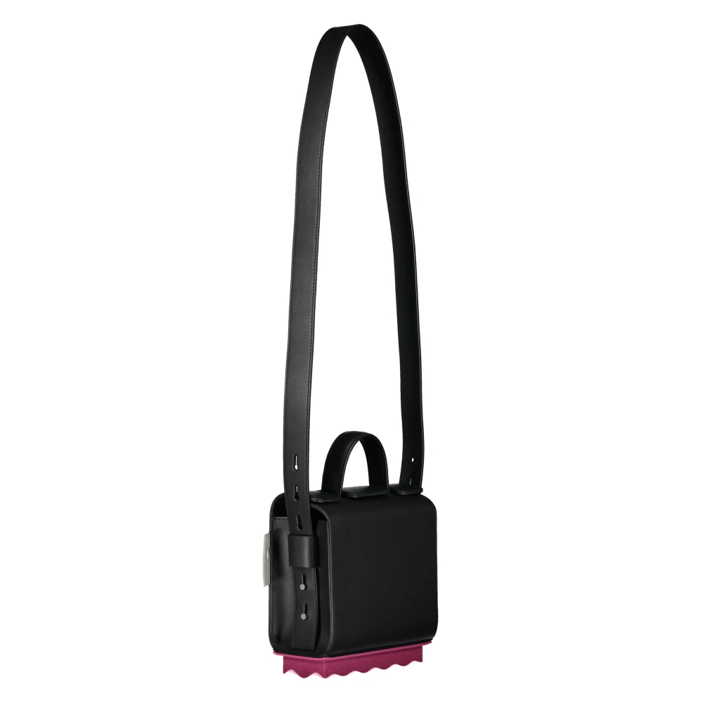 Off White Leren Crossbody Tas Black Dames