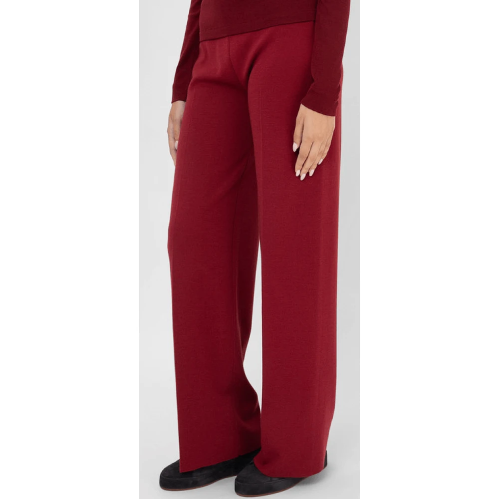 Loro Piana Ontspannen Bordo Cashmere Broek Red Dames