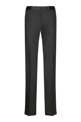 Svarta Straight-Cut Byxor Elegant Stil