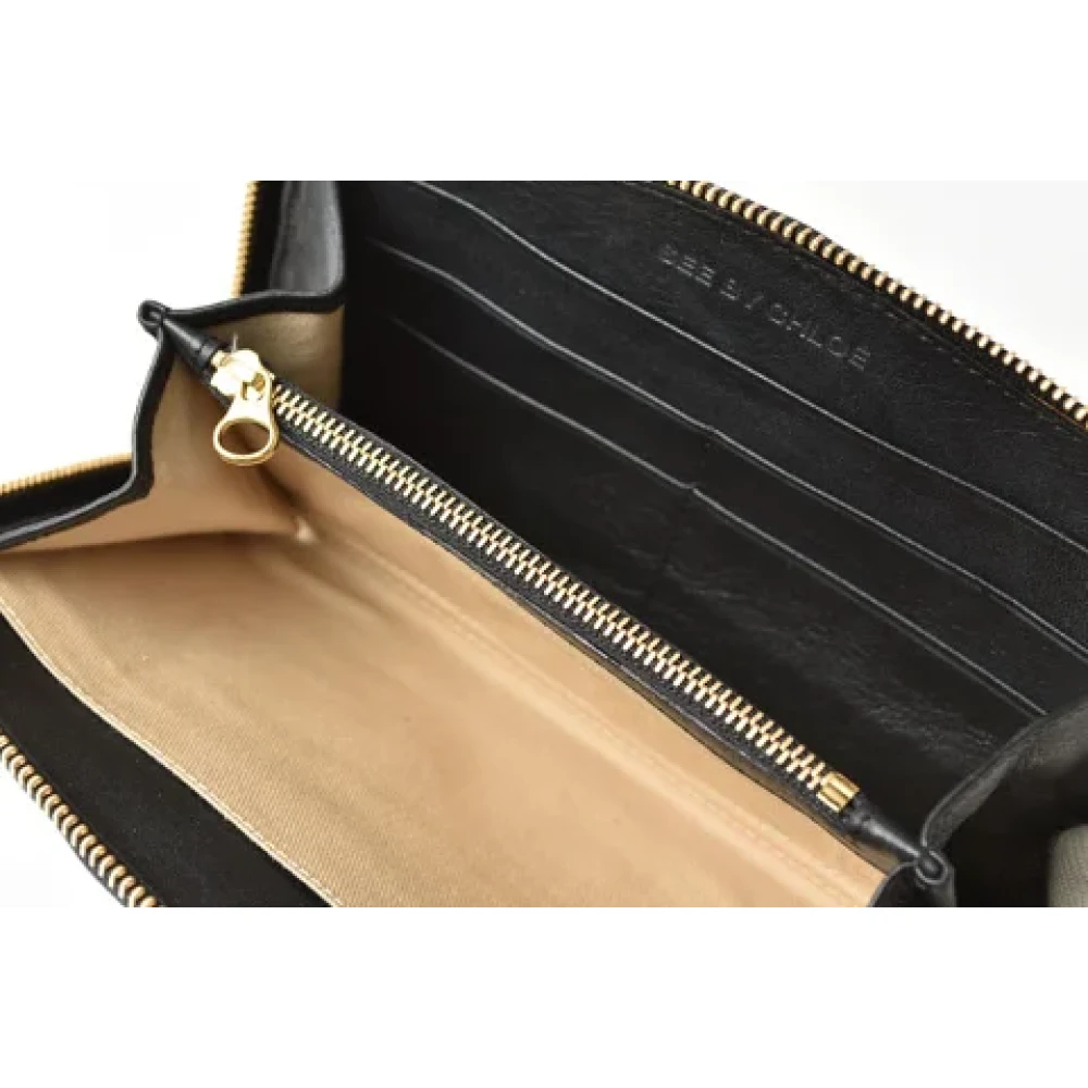 Chloé Pre-owned Leather wallets Black Dames