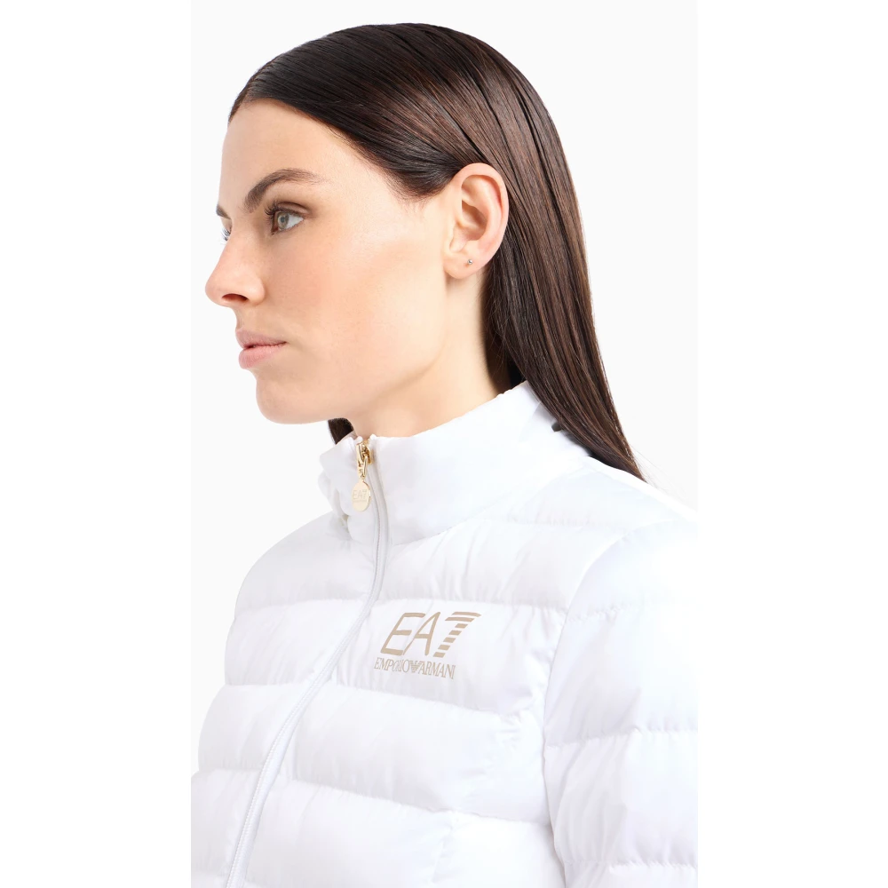 Emporio Armani EA7 Stijlvolle Jas voor Mannen White Dames