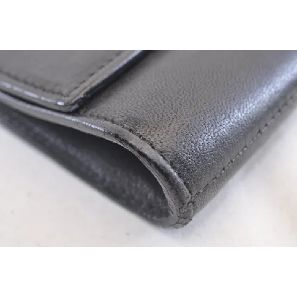 Yves Saint Laurent Vintage Pre-owned Leather clutches Black Dames