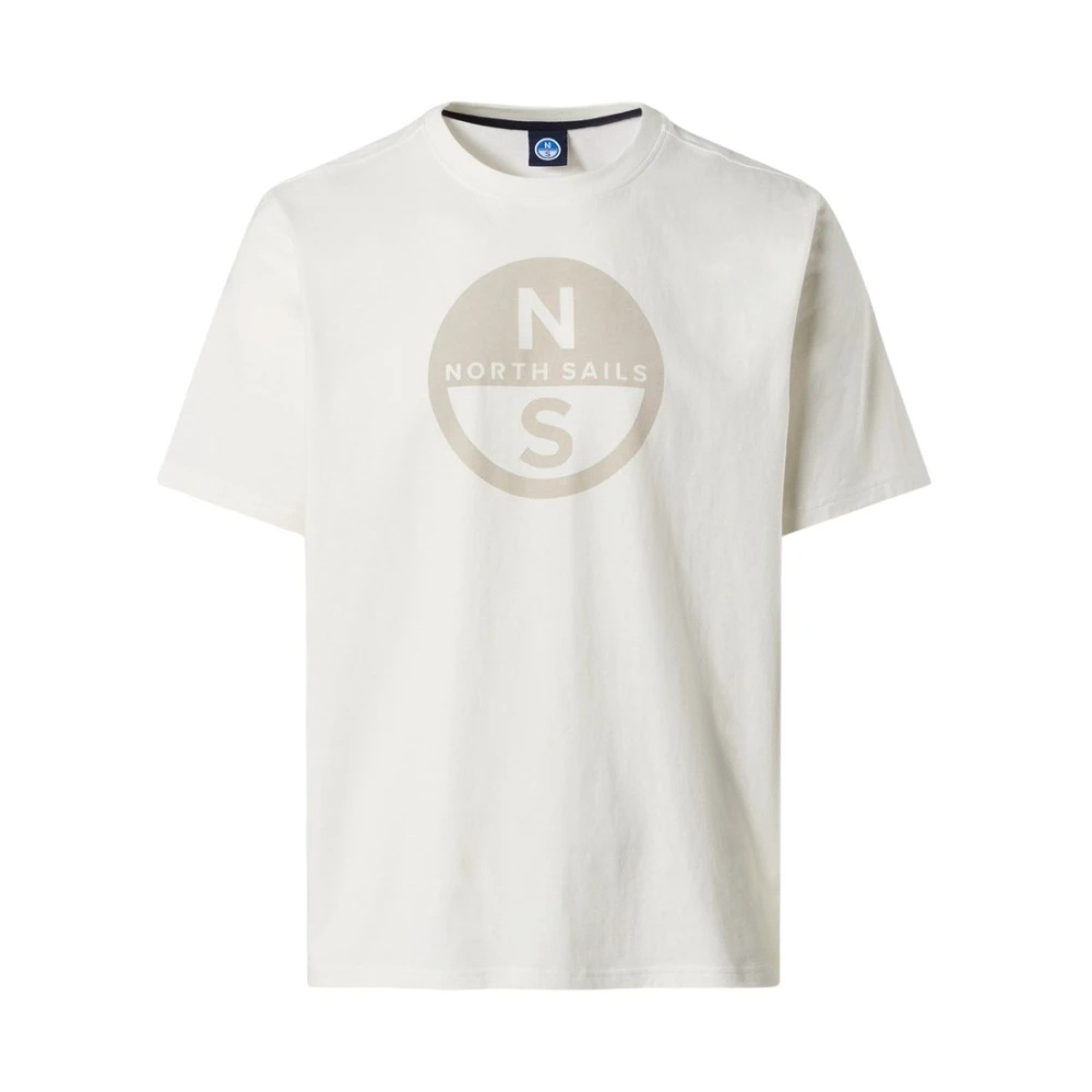North Sails Men's White T-Shirts, L, Big Logo T-Shirt