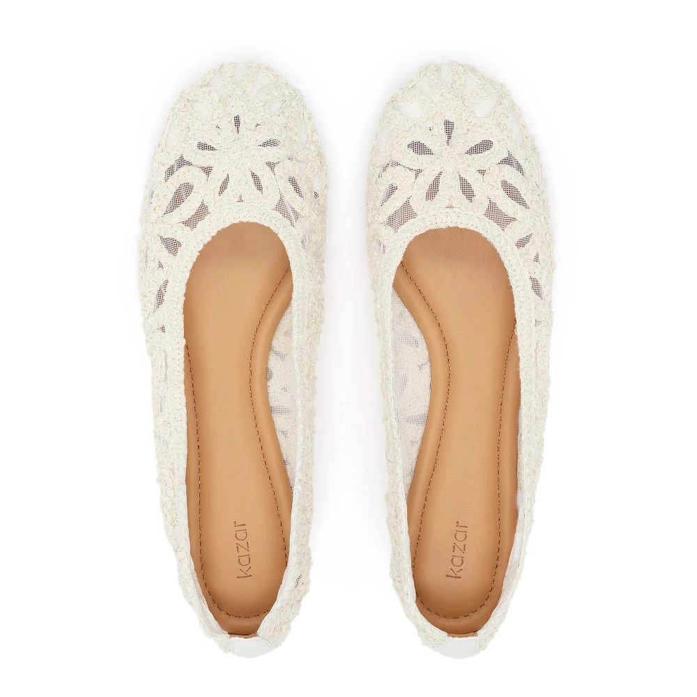 Kazar Flower Pattern Wedding Ballerinas