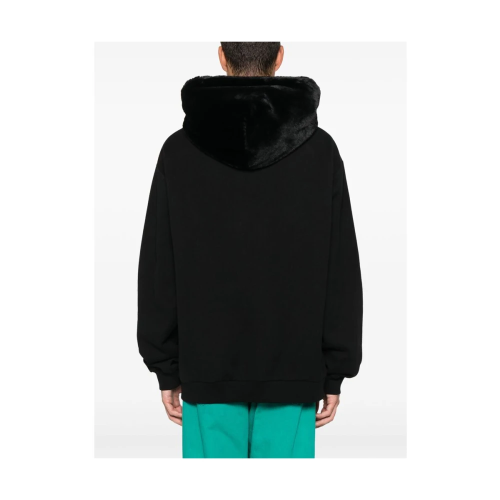 Marni Zwarte hoodie met fleecevoering Black Heren