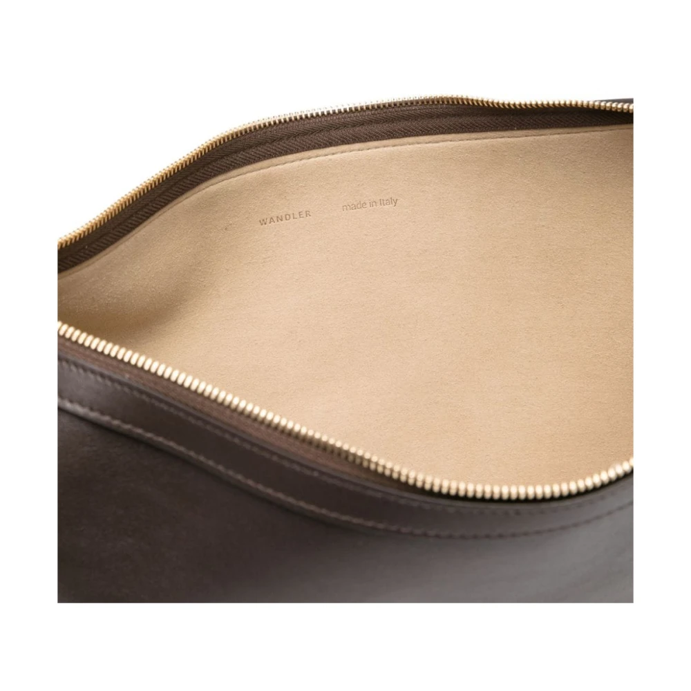 Wandler Bruine Schoudertas Glad Leer Brown Dames