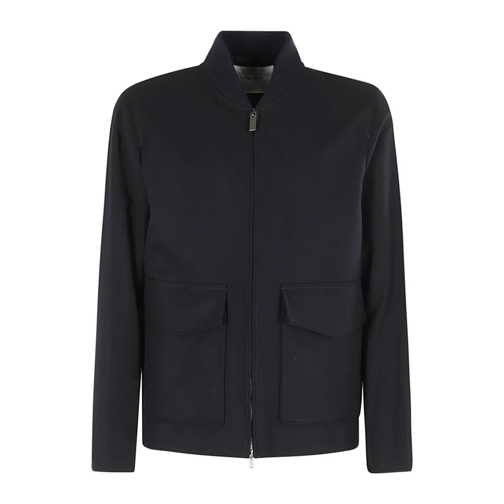 Paolo Pecora Wollen Bomberjack Blue Heren