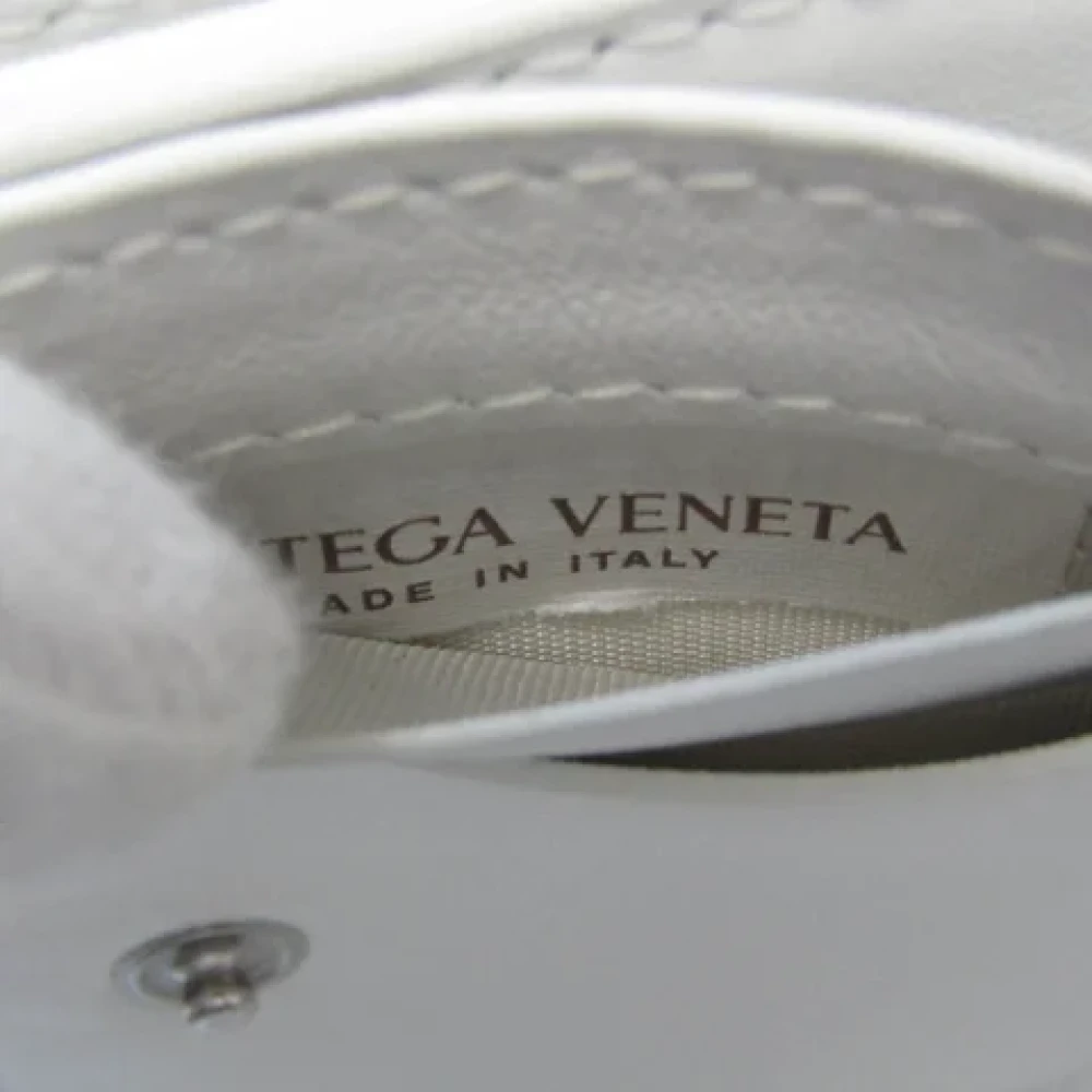Bottega Veneta Vintage Tweedehands Wit Leren Bottega Veneta Portemonnee White Dames