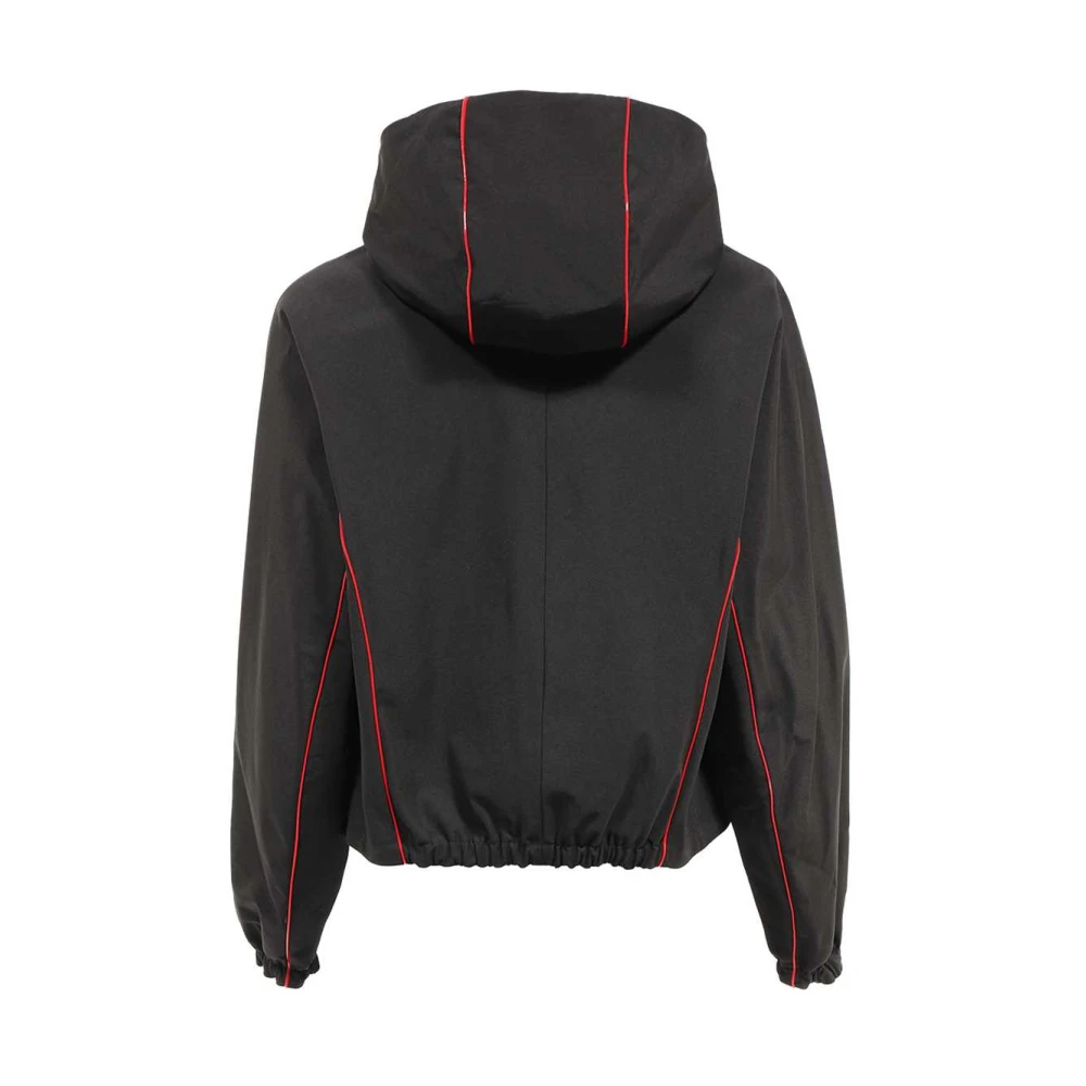 Salvatore Ferragamo Verstelbare capuchonjas met zakken Black Heren