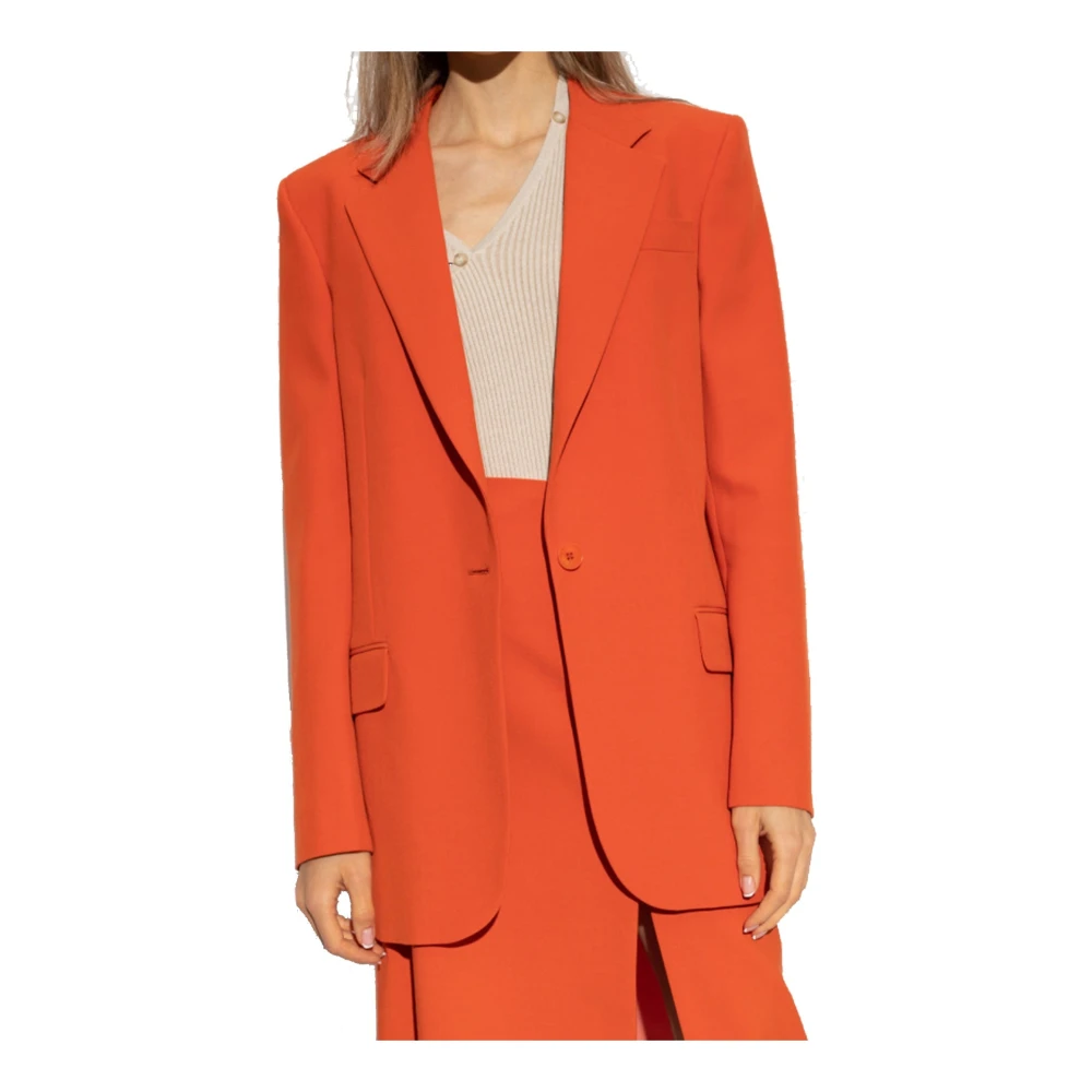 Stella Mccartney Wollen Blazer met Zakken Orange Dames