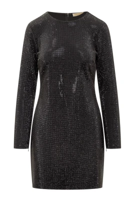 Embellished Scuba Mini Dress